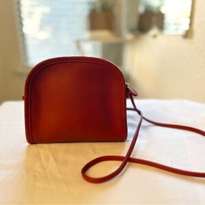 Vintage Coach Abby Red Leather Crossbody Bag